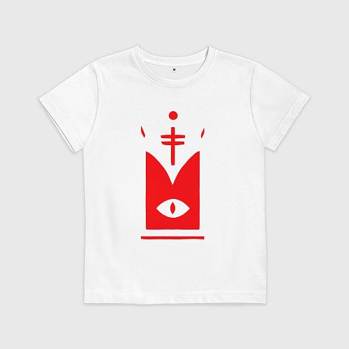 Детская футболка Око - Cult of the lamb / Белый – фото 1