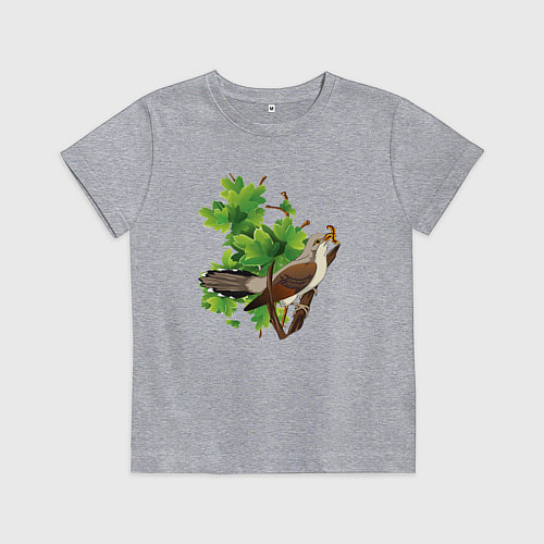 Детская футболка Кукушка на дереве / Меланж – фото 1