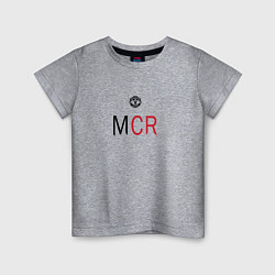 Футболка хлопковая детская Manchester United - Ronaldo MCR 202223, цвет: меланж