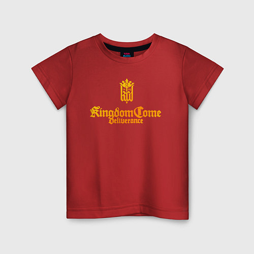 Детская футболка Kingdom Come: Deliverance - gold / Красный – фото 1