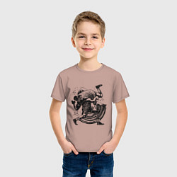 Футболка хлопковая детская Борьба, цвет: пыльно-розовый — фото 2