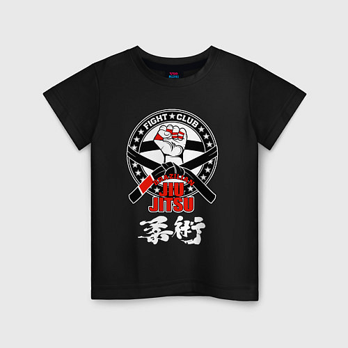 Детская футболка Jiu-jitsu Brazilian fight club logo / Черный – фото 1