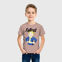 Футболка хлопковая детская Fallout blondie boy, цвет: пыльно-розовый — фото 2