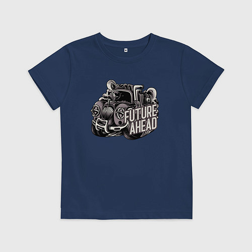Детская футболка Future ahead - steam punk / Тёмно-синий – фото 1