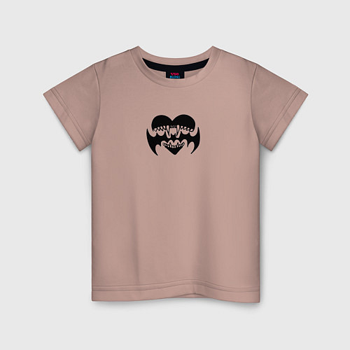 Детская футболка LIZER Логотип / Пыльно-розовый – фото 1