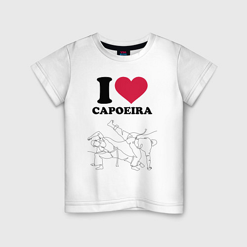 Детская футболка I love Capoeira - Battle line graph / Белый – фото 1