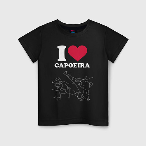 Детская футболка I love Capoeira line graph battle / Черный – фото 1