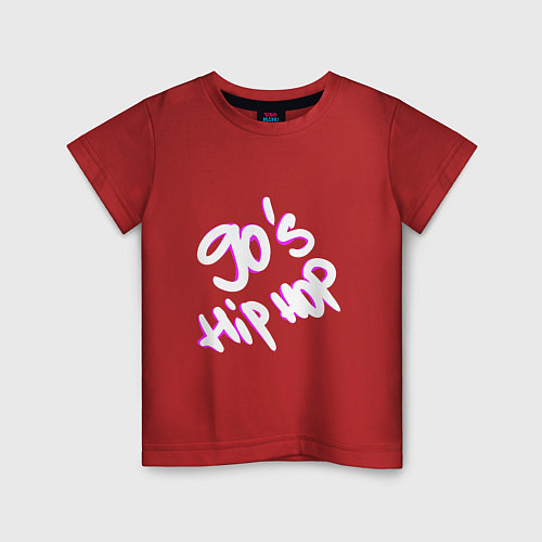Детская футболка 90s Hip Hop / Красный – фото 1