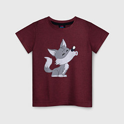 Детская футболка Воющий волчонок
