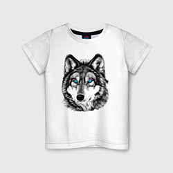 Детская футболка Волк голубоглазый