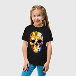 Футболка хлопковая детская Color skull - sketch, цвет: черный — фото 2