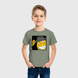 Футболка хлопковая детская Рофлан здарова, цвет: авокадо — фото 2