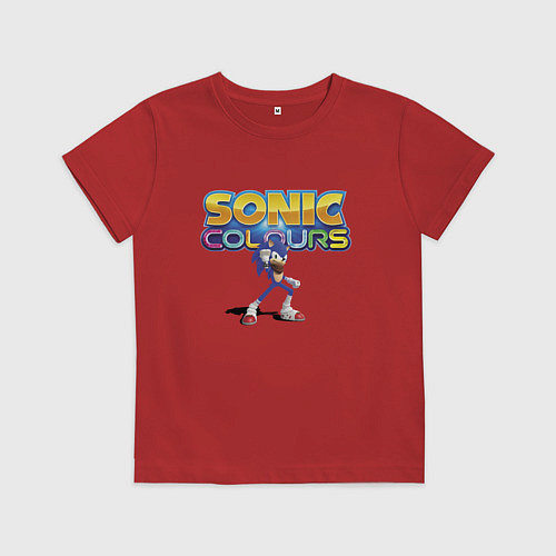 Детская футболка Sonic colors - Hedgehog / Красный – фото 1