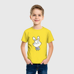 Футболка хлопковая детская Rabbit - Dont Know, цвет: желтый — фото 2