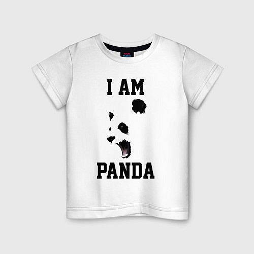 Детская футболка Я - панда / Белый – фото 1