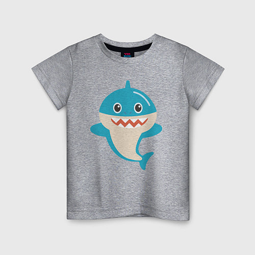 Детская футболка Милая акулa / Меланж – фото 1