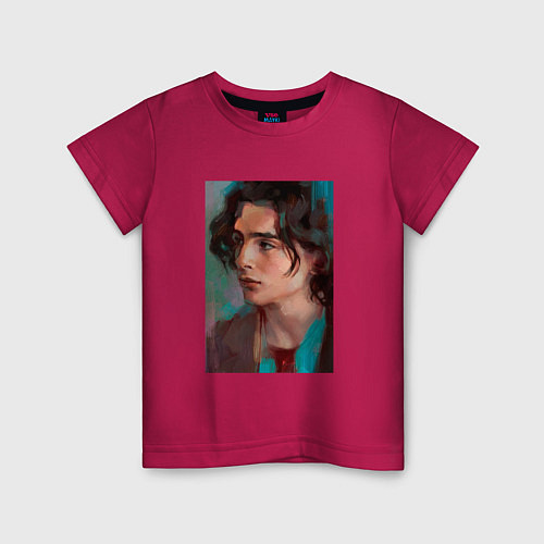 Детская футболка Timothee Chalamet fan art / Маджента – фото 1