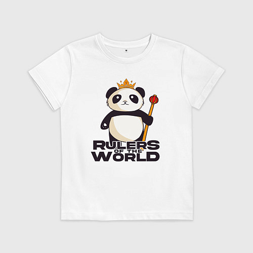 Детская футболка Панда - Правители Мира / Белый – фото 1
