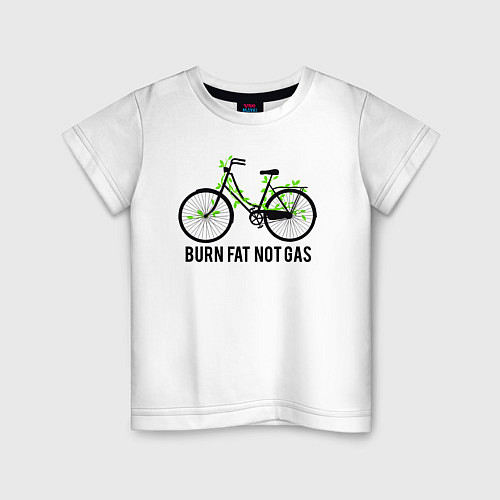 Детская футболка Сжигайте жир а не газ / Белый – фото 1