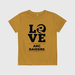 Футболка хлопковая детская ARC Raiders love classic, цвет: горчичный