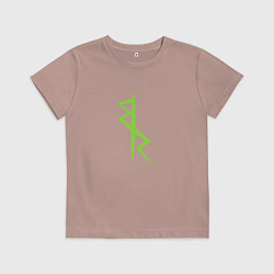 Футболка хлопковая детская Cyberpunk - Команда Дэвида, цвет: пыльно-розовый