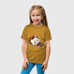 Футболка хлопковая детская Грустная Кли, цвет: горчичный — фото 2