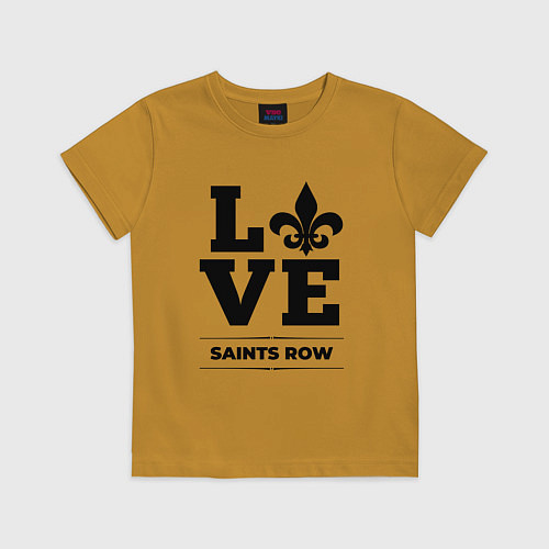 Детская футболка Saints Row love classic / Горчичный – фото 1