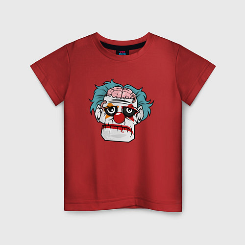 Детская футболка Череп клоуна / Красный – фото 1