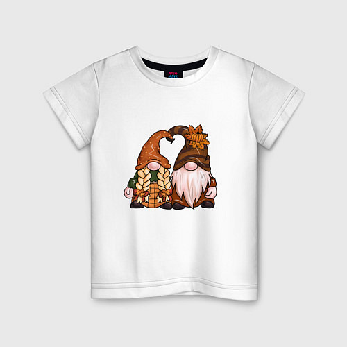 Детская футболка Милые гномы / Белый – фото 1