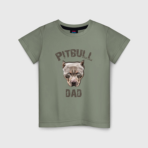 Детская футболка Pitbull dad / Авокадо – фото 1