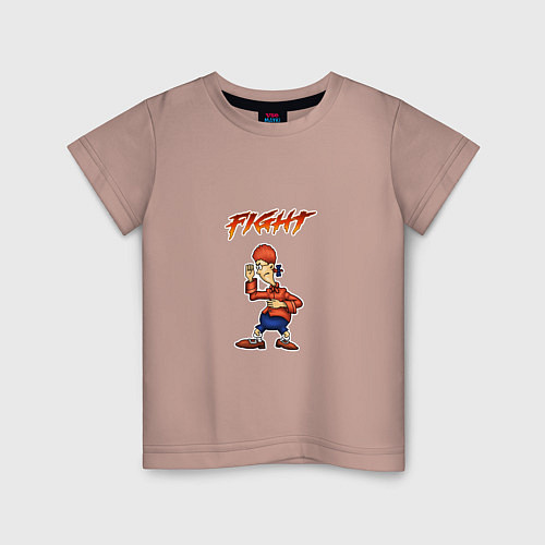 Детская футболка Джимми Гокинс-fight / Пыльно-розовый – фото 1
