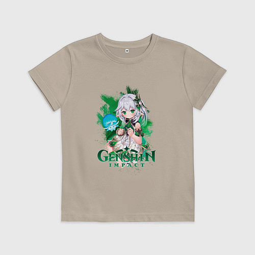 Детская футболка Нахида Малая властительница Кусанали / Миндальный – фото 1