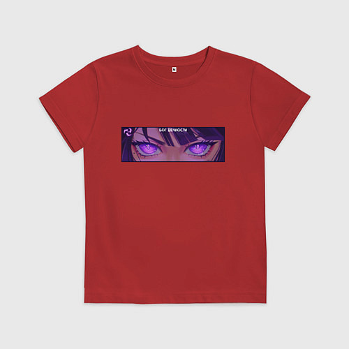Детская футболка Бог вечности - Шогун Райден / Красный – фото 1