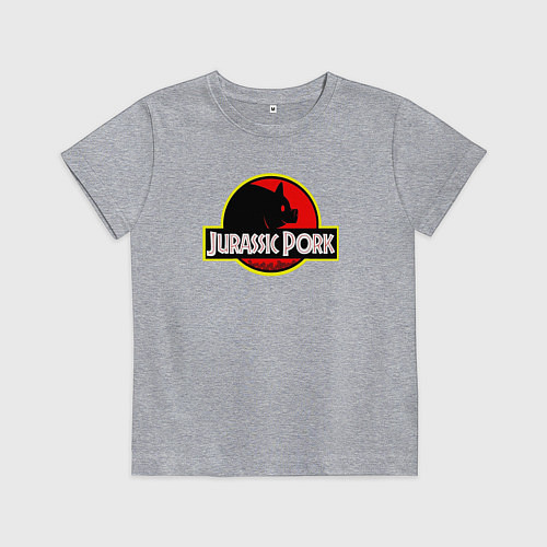 Детская футболка Jurasic Pork / Меланж – фото 1