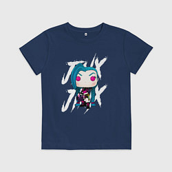 Футболка хлопковая детская Funko pop Jinx, цвет: тёмно-синий