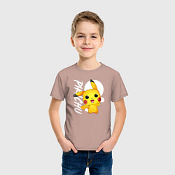 Футболка хлопковая детская Funko pop Pikachu, цвет: пыльно-розовый — фото 2