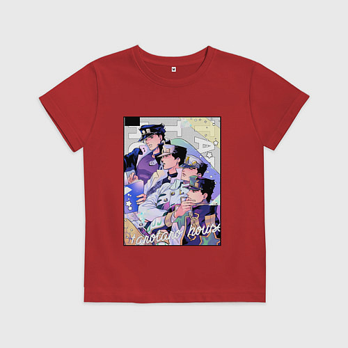 Детская футболка Этапы жизни Джотаро- JoJO / Красный – фото 1