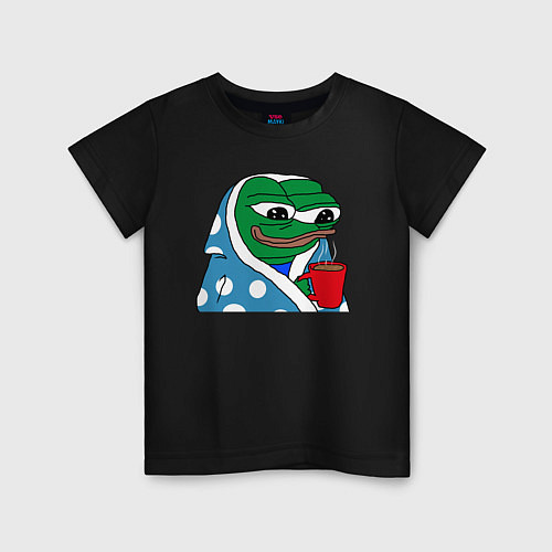 Детская футболка Frog Pepe мем / Черный – фото 1