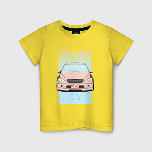 Детская футболка Toyota Altezza stance / Желтый – фото 1