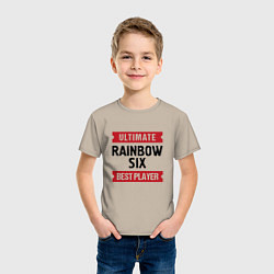 Футболка хлопковая детская Rainbow Six: Ultimate Best Player, цвет: миндальный — фото 2