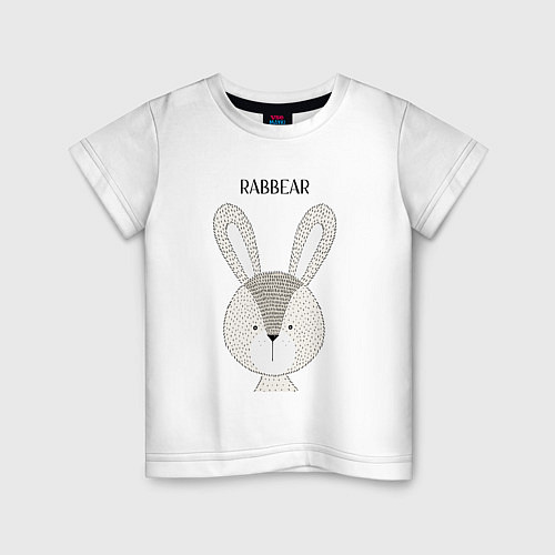 Детская футболка Rabbit-bear / Белый – фото 1