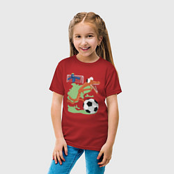 Футболка хлопковая детская Орандж, цвет: красный — фото 2