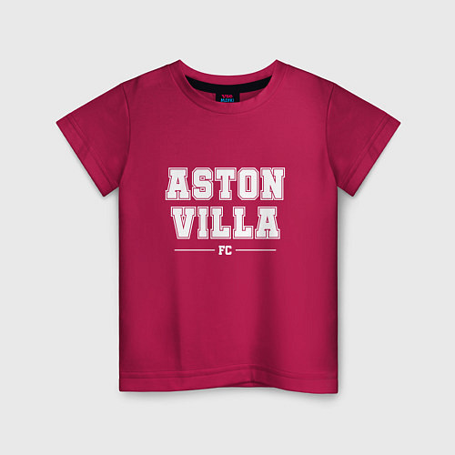 Детская футболка Aston Villa football club классика / Маджента – фото 1