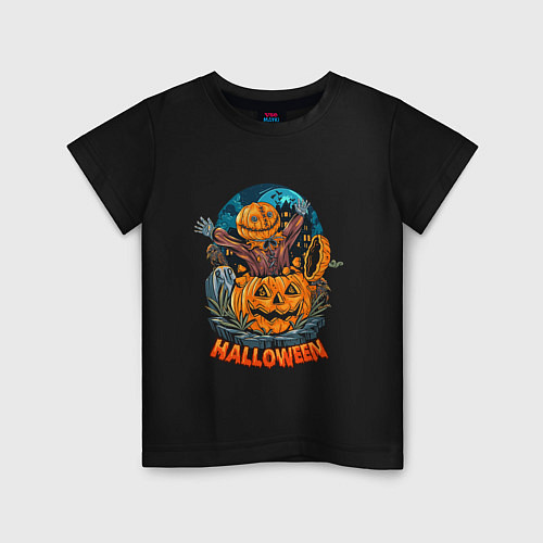 Детская футболка Halloween Scarecrow / Черный – фото 1