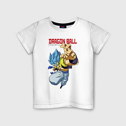 Футболка хлопковая детская Dragon Ball - Бросок, цвет: белый