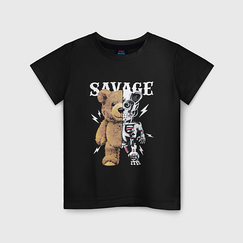 Детская футболка Savage Bear / Черный – фото 1