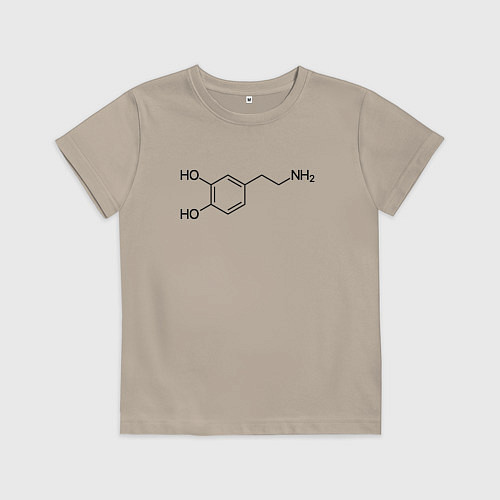 Детская футболка Дофаминчик / Миндальный – фото 1