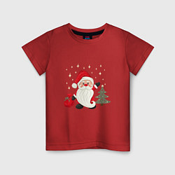 Детская футболка Дед Мороз с подарками Новый год