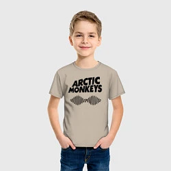 Футболка хлопковая детская Arctic Monkeys, цвет: миндальный — фото 2