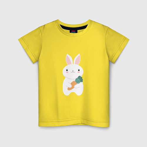 Детская футболка Carrot rabbit / Желтый – фото 1